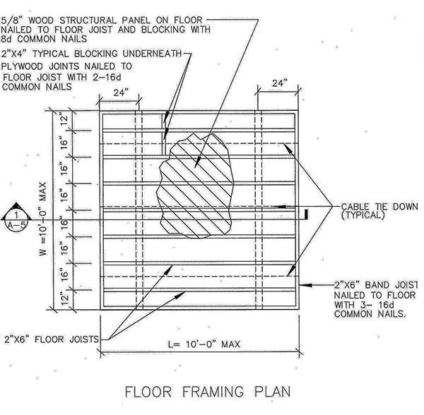 10x10 Storage Shed Plans 02 Floor Plan