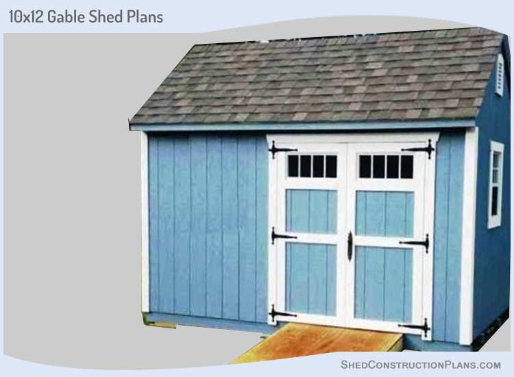 10x12 Storage Shed Building Plans Blueprints 00 Draft Design