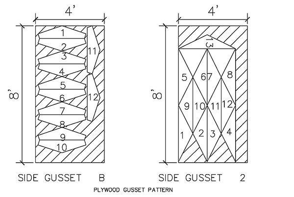 12x16 Gambrel Shed Plans 12 Gusset Pattern