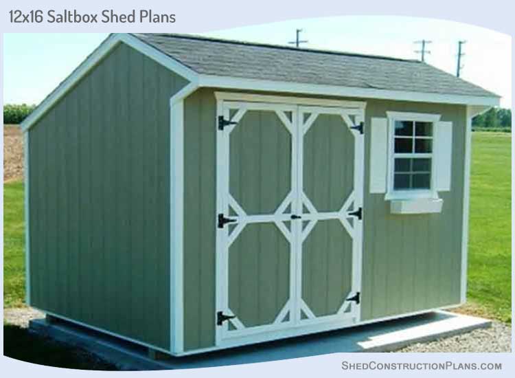 12x16 Saltbox Shed Plans Blueprints 00 Draft Design