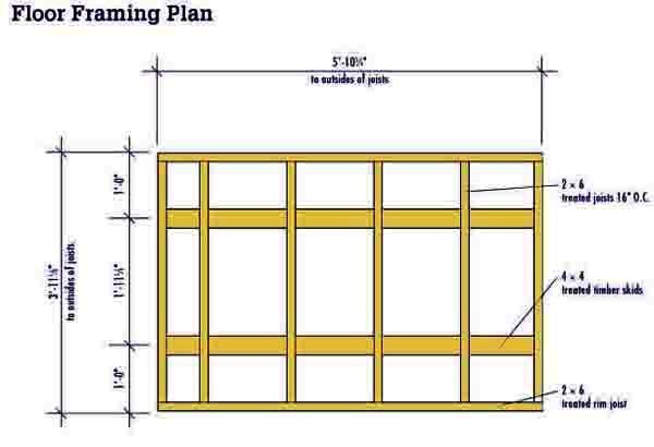 4X6 Lean To Shed Plans Blueprints 1 Floor Frame