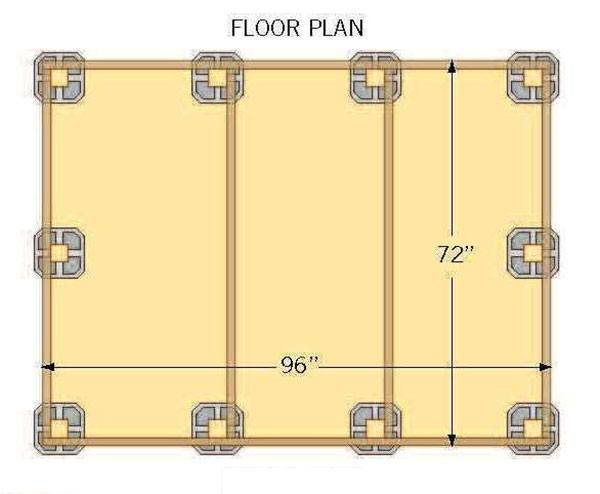 6x8 Shed Plans 02 Floor Plan
