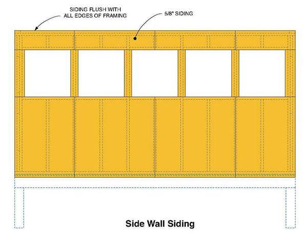 7x14 Shed Plans 04 Side Wall Siding