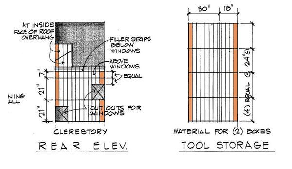 8x12 Clerestory Shed Plans 02 Panels