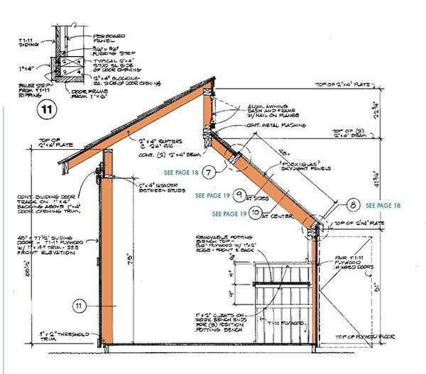 8x12 Clerestory Shed Plans 11 Wall Section