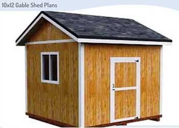 10x12 Gable Roof Shed Plans Blueprints