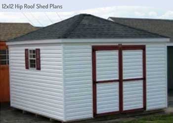 12x12 Hip Roof Shed Plans Blueprints