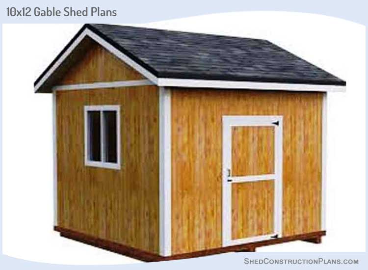 10x12 Gable Roof Shed Plans Blueprints 00 Draft Design