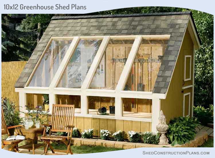 10x12 Greenhouse Shed Plans Blueprints 00 Draft Design