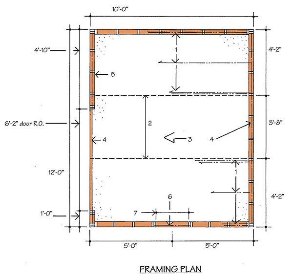 10x12 Storage Shed Building Plans 01 Floor Frame