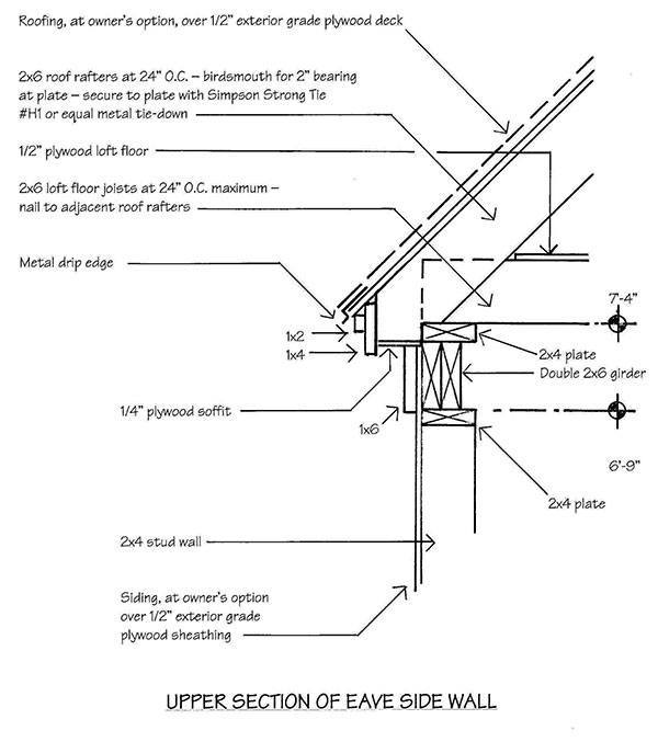 10x12 Storage Shed Building Plans 07 Eave Details