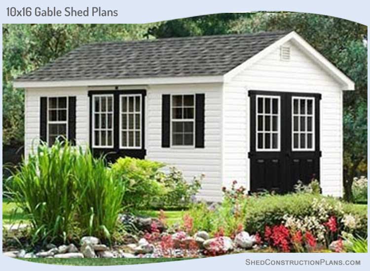 10 16 Gable Storage Shed Plans Blueprints For Crafting A Large Shed