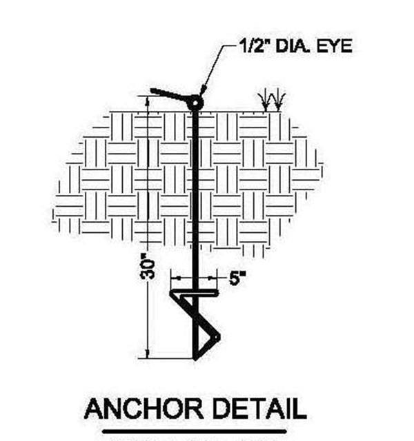 12x12 Garden Shed Plans 04 Anchor Detail