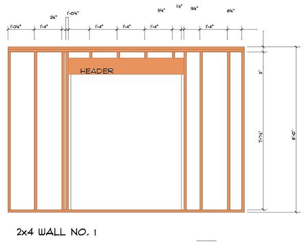 12x12 Hip Roof Shed Plans 08 Front Wall Frame