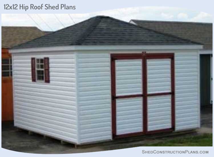 12x12 Hip Roof Shed Plans Blueprints 00 Draft Design