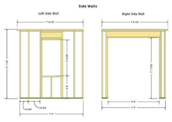 16x16 Shed Plans 06 Side Wall Frames
