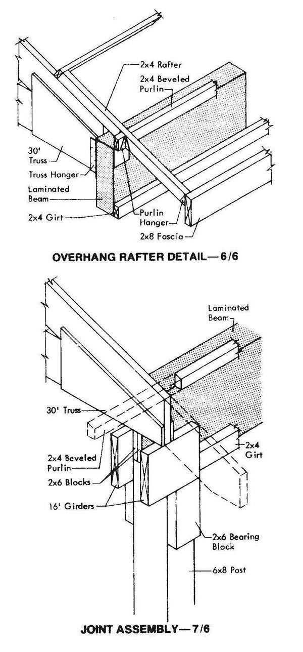 30x72 Pole Machine Shed Plans 19 Rafter Joint