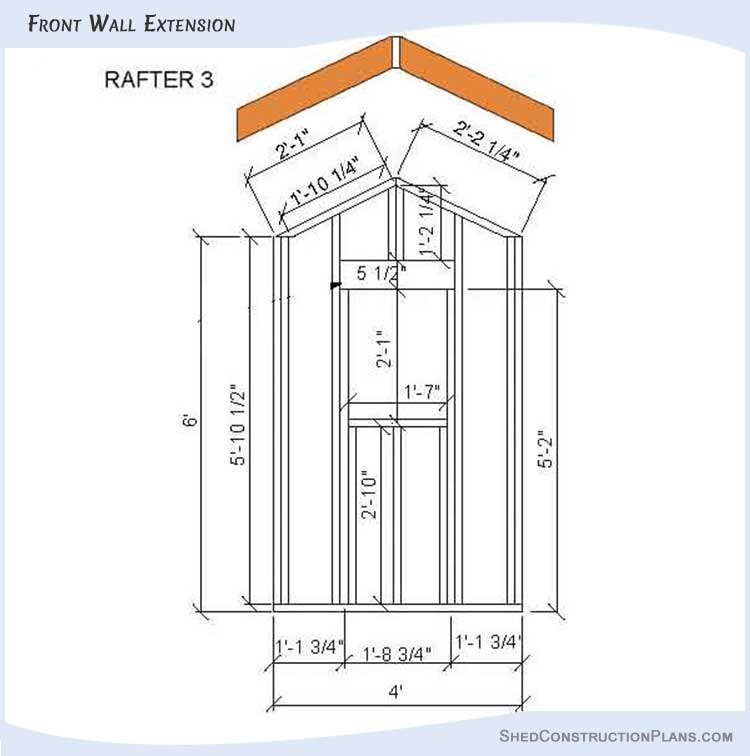 6x10 Shed Playhouse Plans Blueprints 11 Front Extension