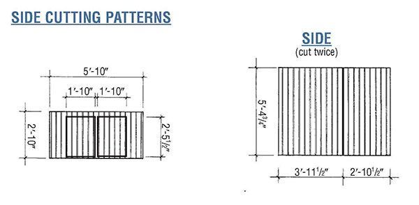 7x7 Garden Shed Plans Blueprints 7 Side Patterns