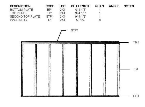 8x10 Lean To Shed Plans 10 Rear Wall Frame