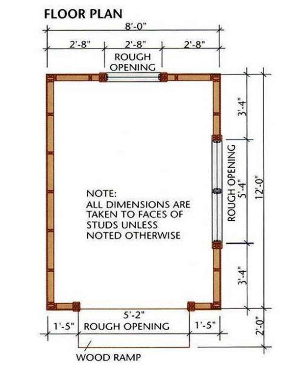 8×12 storage shed plans & blueprints for building a