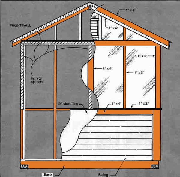 8x8 Gable Shed Plans Blueprints 3 Wall Details