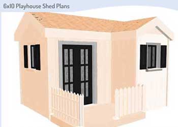 6x10 Shed Playhouse Plans Blueprints