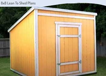 7' x 8'  Garden Storage Lean-To Roof  Shed Plans #80708 